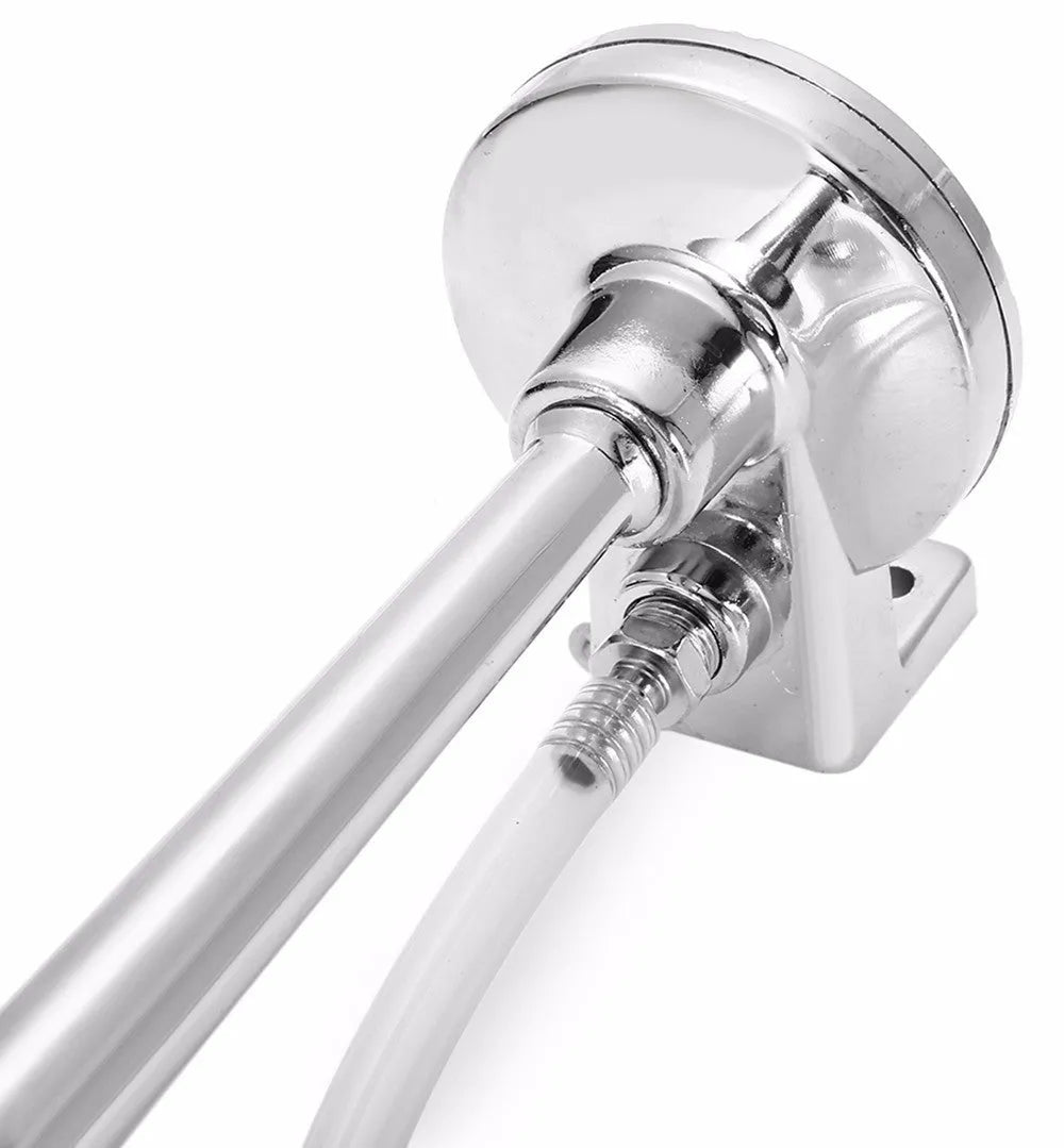 Single trumpet car horn 450mm 12V chrome finish loud train horn