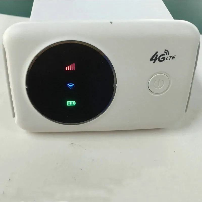 White 4G wireless mini router with SIM card slot dual band 150Mbps antenna