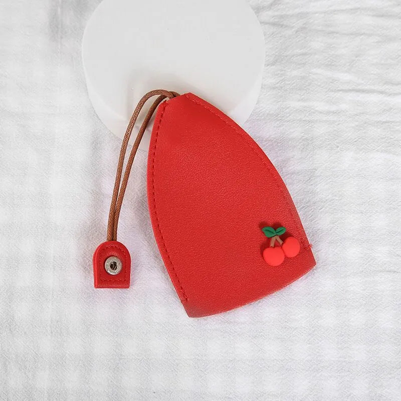 Cartoon PU leather pull-out key case for car keys with various design options