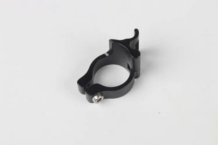 Black aluminium alloy vehicle clamp ring with 28.6mm internal diameter for automotive hoses and pipes