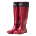 Stocking slim fit high-top casual rain boots in solid colour PVC, women's sizes 36-41