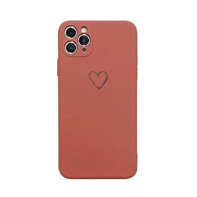 A selection of solid-colour TPU silicone back cover cases for various Apple iPhone models.