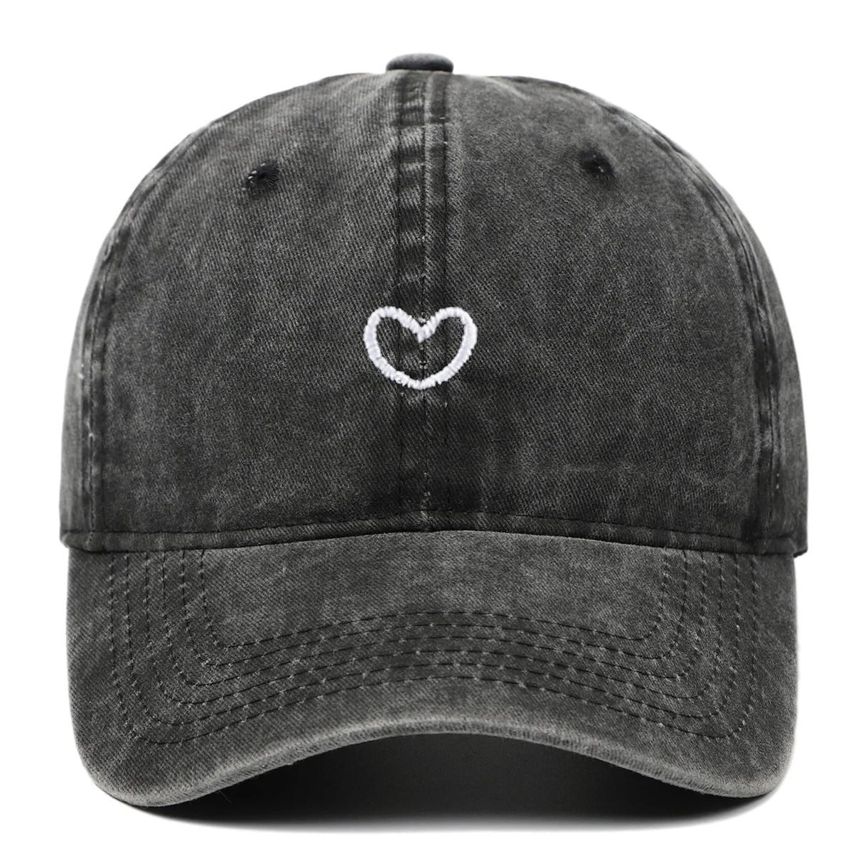 Cotton baseball cap with embroidered design and adjustable sizing in multiple colour options