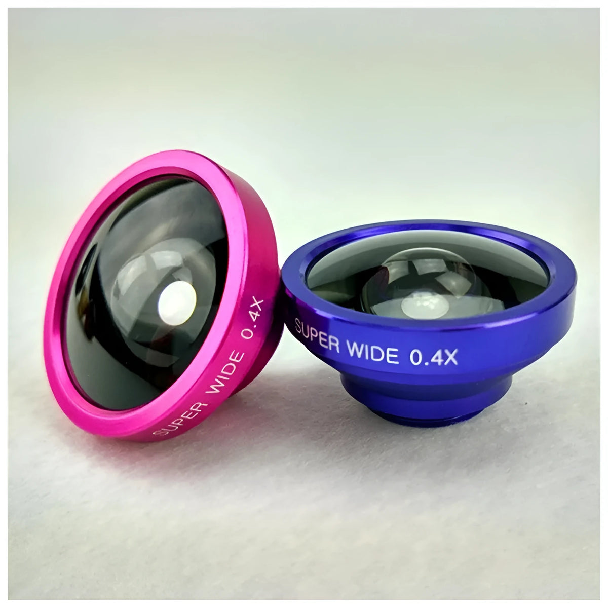 3-in-1 universal smartphone camera lens kit with fisheye, wide angle and macro lenses in aluminium alloy