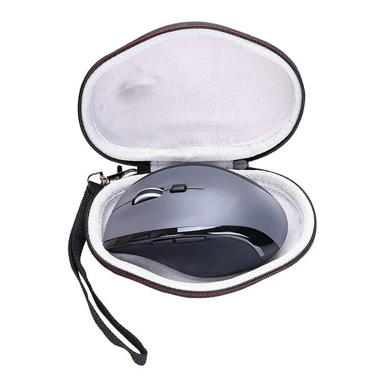 Black nylon mouse protection case with grey EVA foam interior for Logitech M720