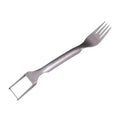 2-in-1 stainless steel watermelon slicer fork 26cm silver kitchen fruit cutting tool