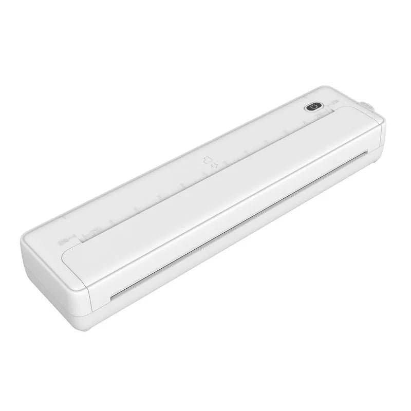 Black or white portable A4 Bluetooth printer measuring 28×7×5 cm for wireless mobile phone and computer printing