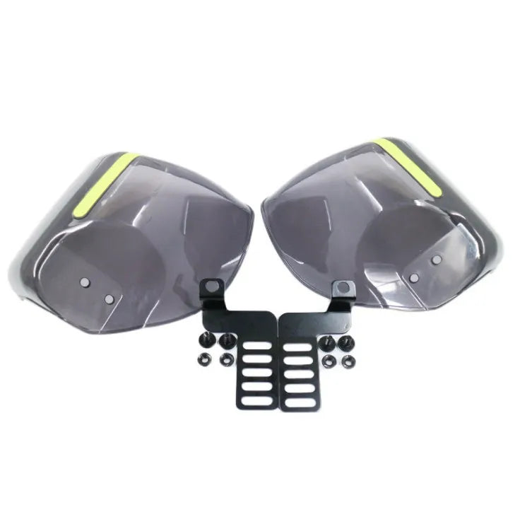 Universal windproof and rainproof windshield for electric scooter and motorcycle, 2.8mm PVC, translucent black tan