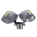 Universal windproof and rainproof windshield for electric scooter and motorcycle, 2.8mm PVC, translucent black tan