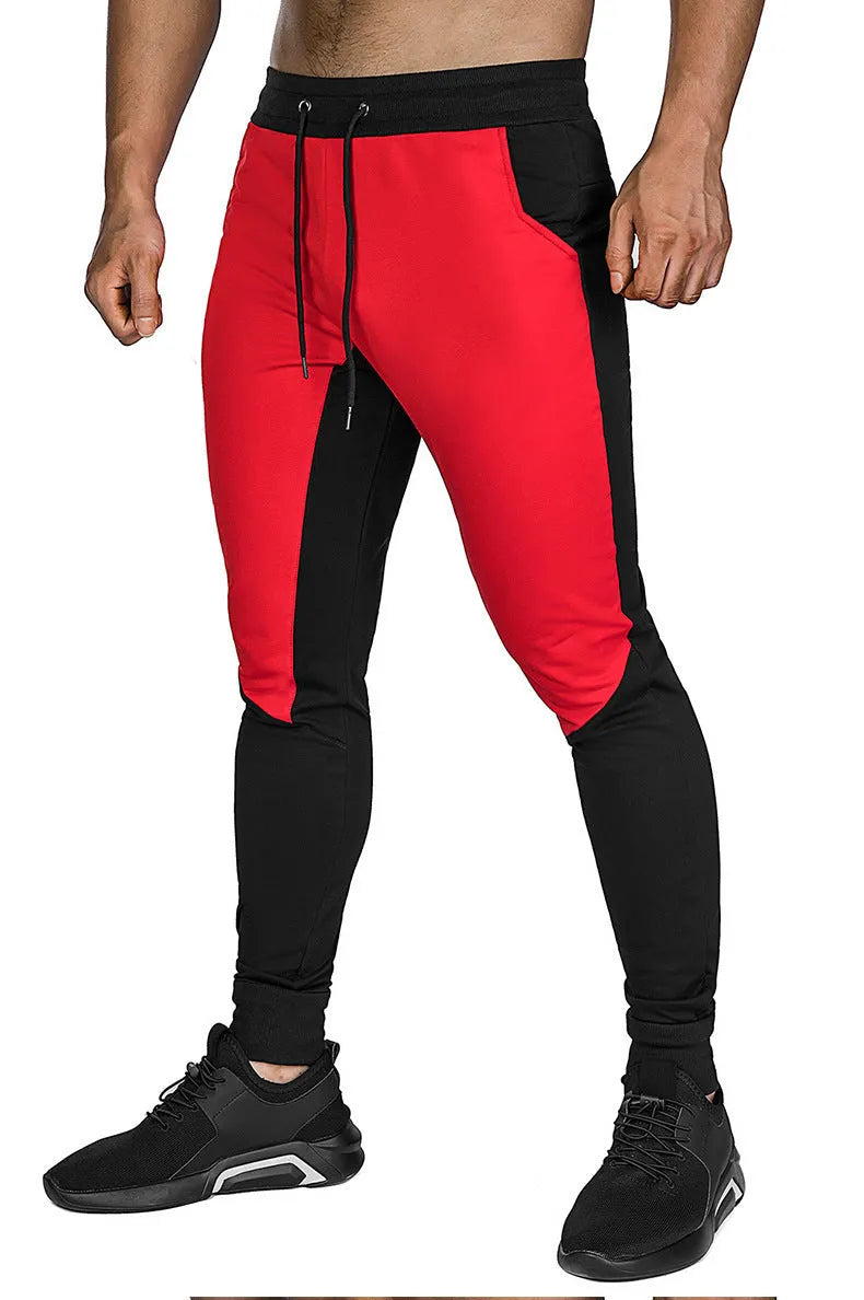 Men's cotton casual sweatpants in straight-leg style with drawstring waist available in multiple colours