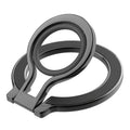 Metal lazy desktop ring magnetic phone holder in black and silver orange alloy stand