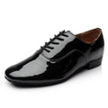 Men's black dancing shoes with calf leather soles for indoor fitness and dance practice