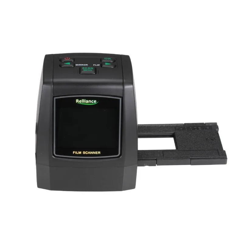 USB film negative scanner with LCD display for converting slides and film to digital files