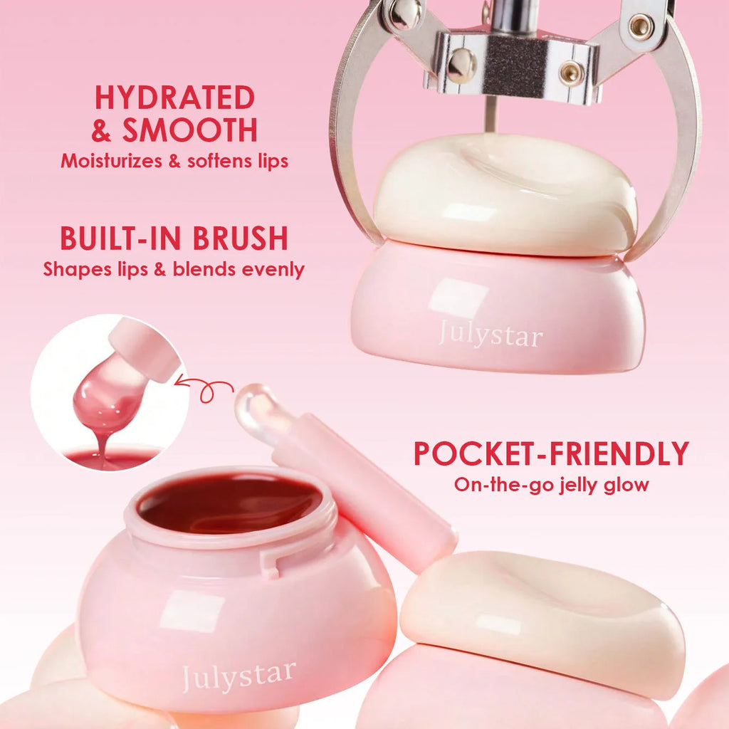 Women's solid mirror shiny jelly lip gloss in a 4g stick, shown in one of eight shades from 01Style to 08Style