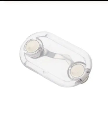 Magnetic glasses holder in black or silver, ABS and stainless steel bracket for travel storage