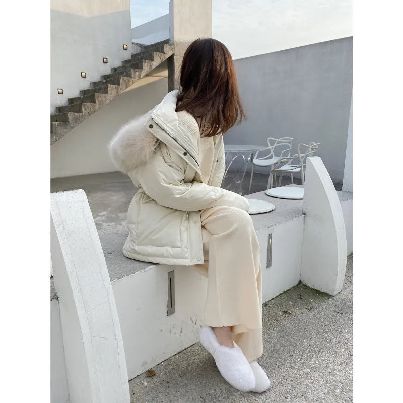 Women's knitted wide-leg trousers in black with high waist and straight leg design