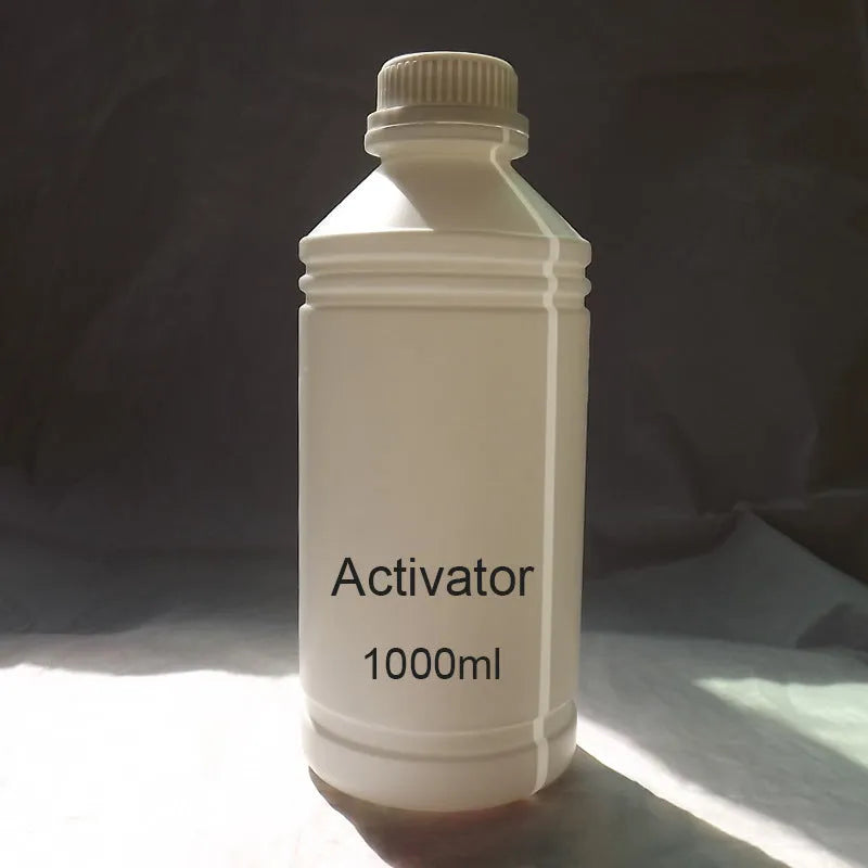 One litre water transfer printing activator for eco-solvent ink with 1pc eco-solvent ink