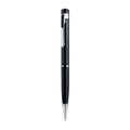 Black pen shaped audio recorder with zinc alloy construction and discreet design