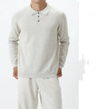 Men's long sleeve pullover top, cotton blend viscose, five colours, sizes M to XXXL