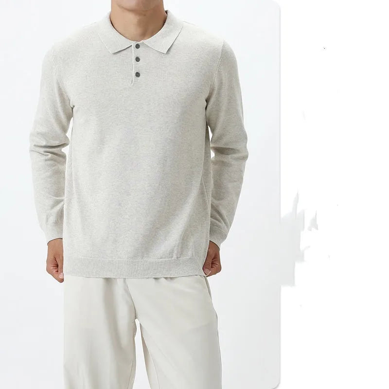 Men's long sleeve pullover top, cotton blend viscose, five colours, sizes M to XXXL