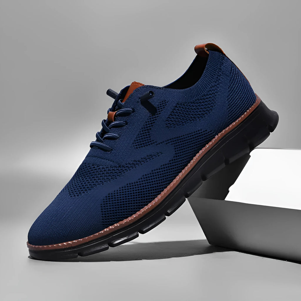 Men's flat bottomed running shoes dark blue black brown rubber sole low top lace-up tennis casual sizes 36-50