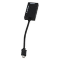 Black braided nylon HD to HDMI adapter cable with gold-plated micro-HDMI and HDMI connectors.