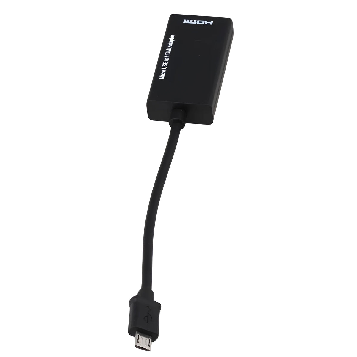 Black braided nylon HD to HDMI adapter cable with gold-plated micro-HDMI and HDMI connectors.