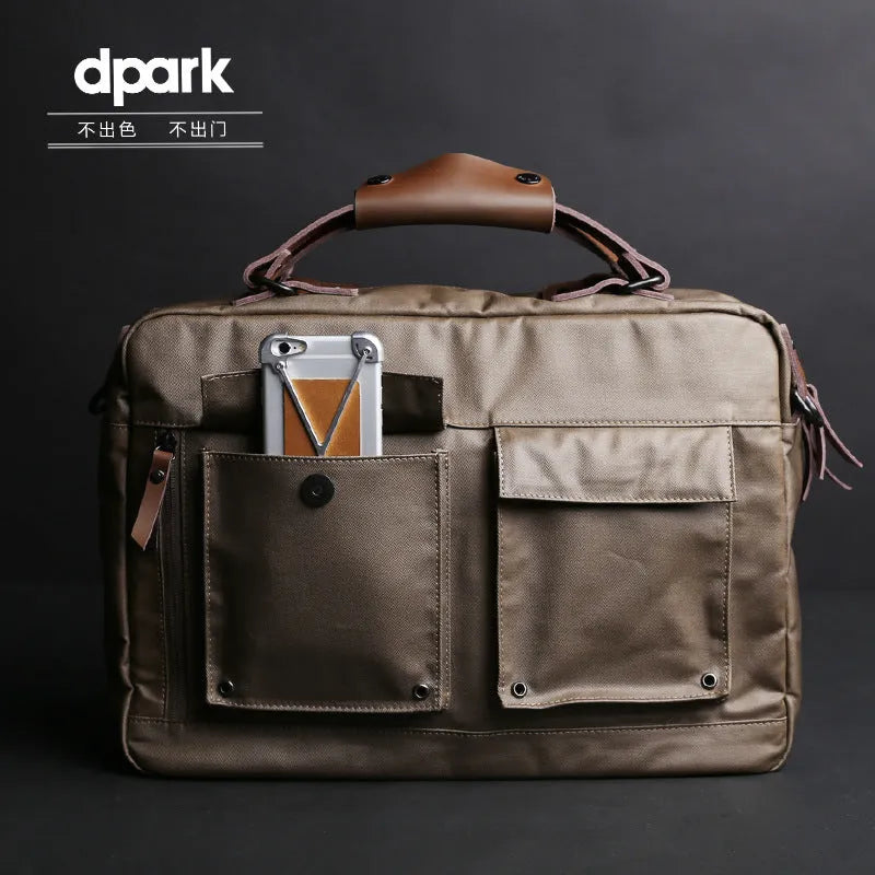 Dpark black laptop bag for 14-15 inch Apple Lenovo computers with adjustable shoulder strap