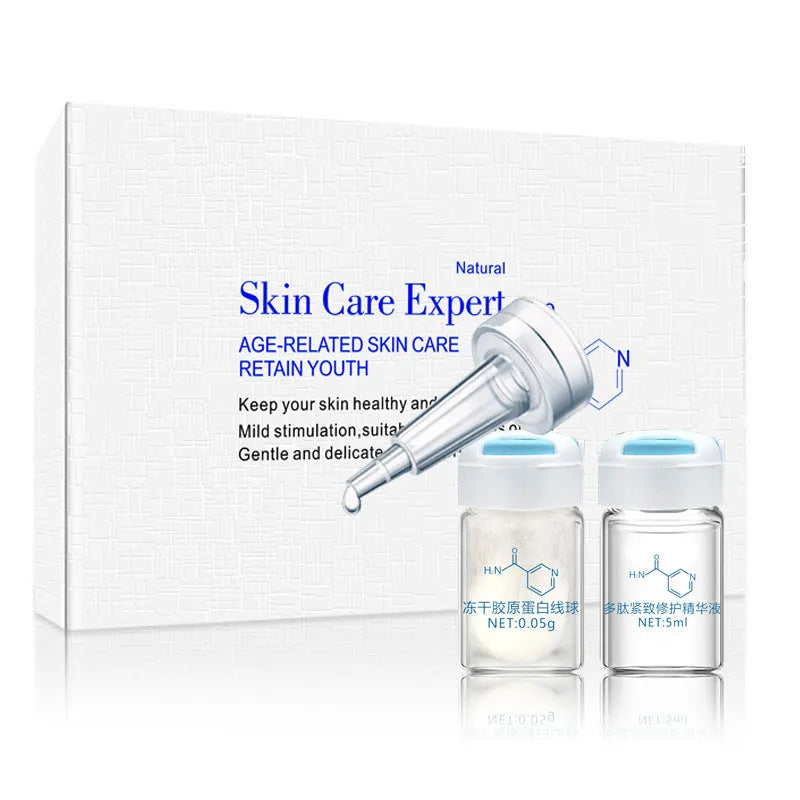 Collagen yarn silk ball box facial essence set with five pairs of silk ball essence per box