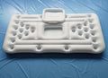 Inflatable beer pong buoy pool float in PVC, 180 cm x 75 cm x 15 cm, blue 24 holes or white 28 holes