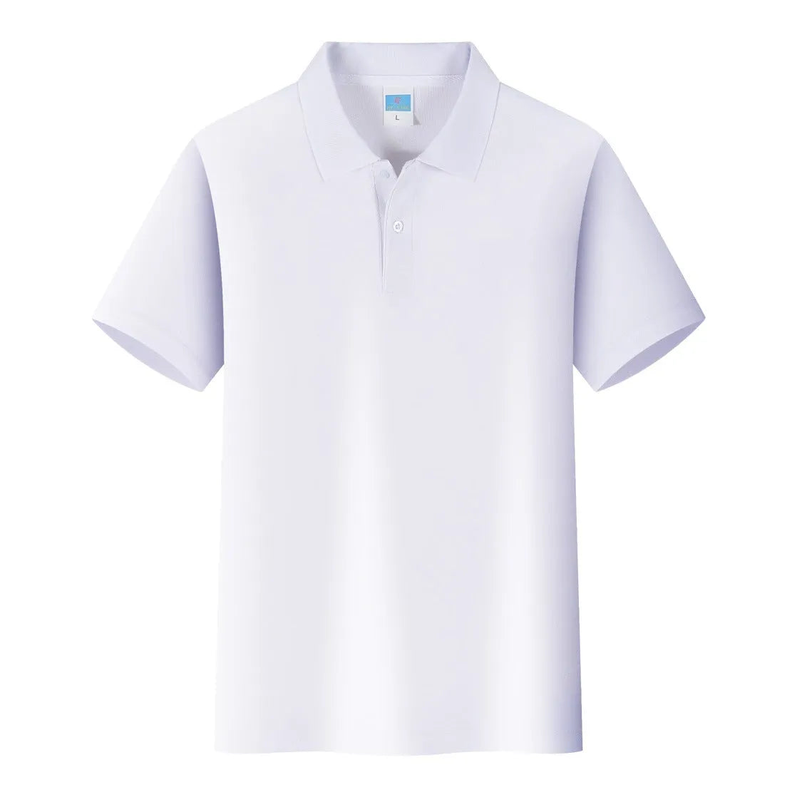 Short-sleeved cotton pullover shirt for advertising and workwear, shown in multiple colour options.