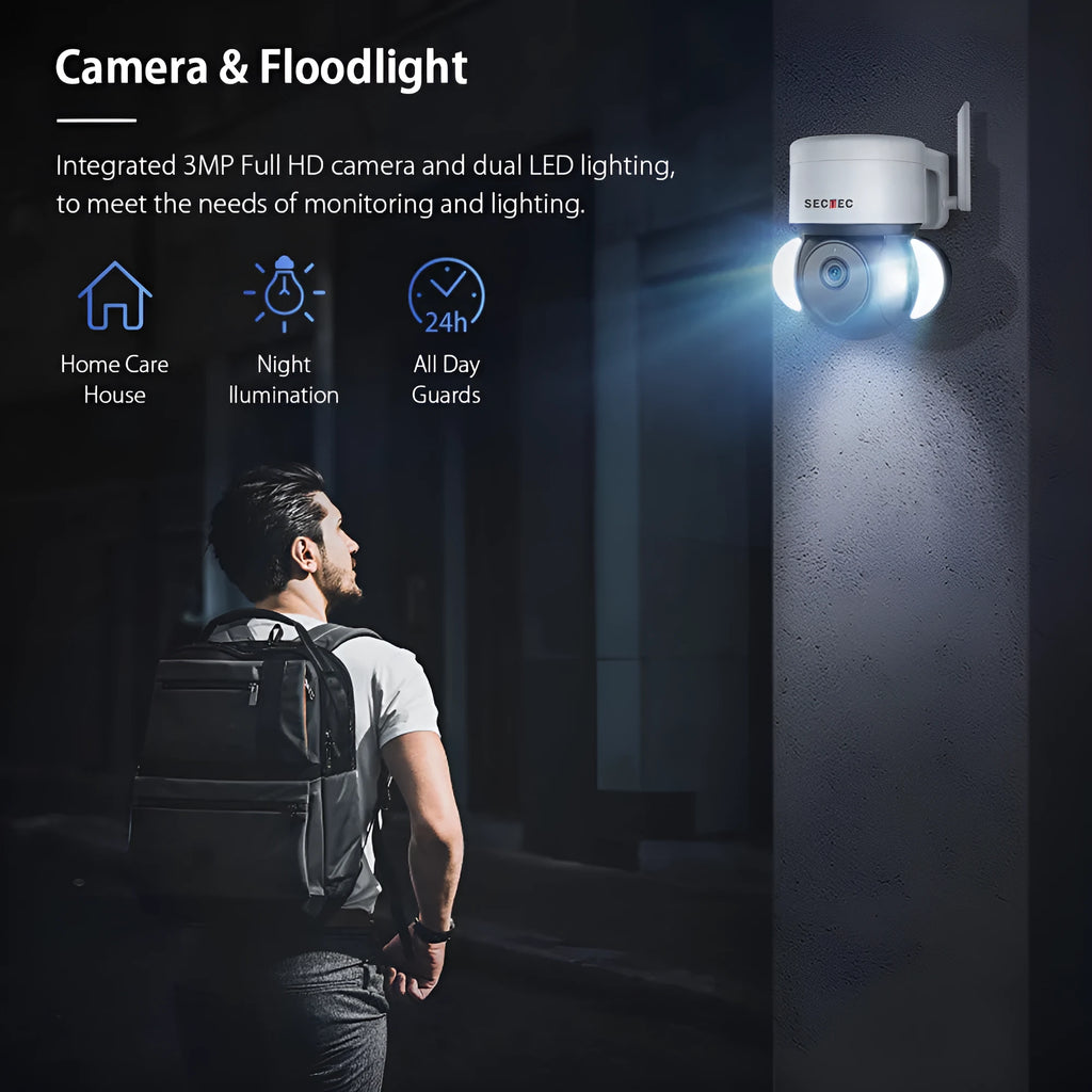 Graffiti 4G outdoor surveillance camera 2 inch ABS plastic 12V with night vision and floodlight