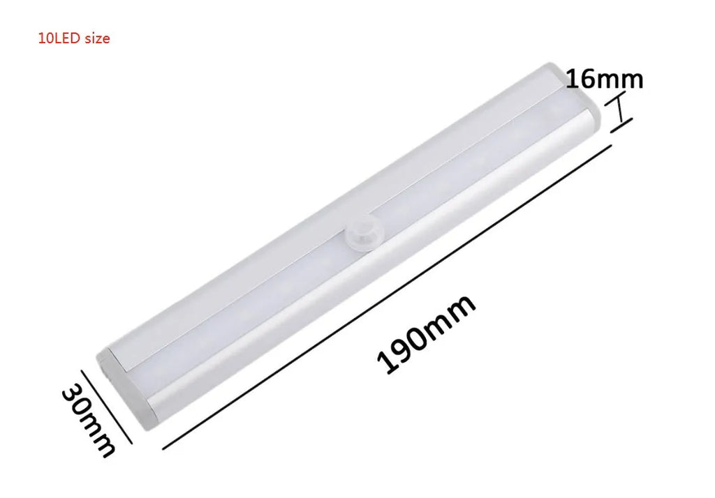 USB rechargeable magnetic LED closet light with motion sensor in aluminium shell