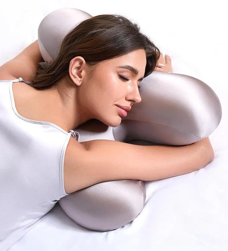 Purple memory foam pillow for side sleeping 58x40cm adult
