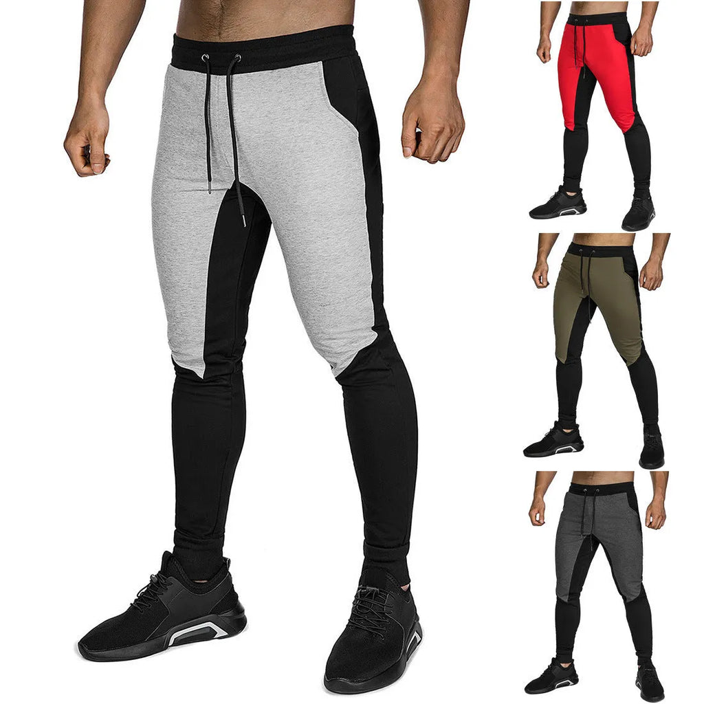 Men's cotton casual sweatpants in straight-leg style with drawstring waist available in multiple colours