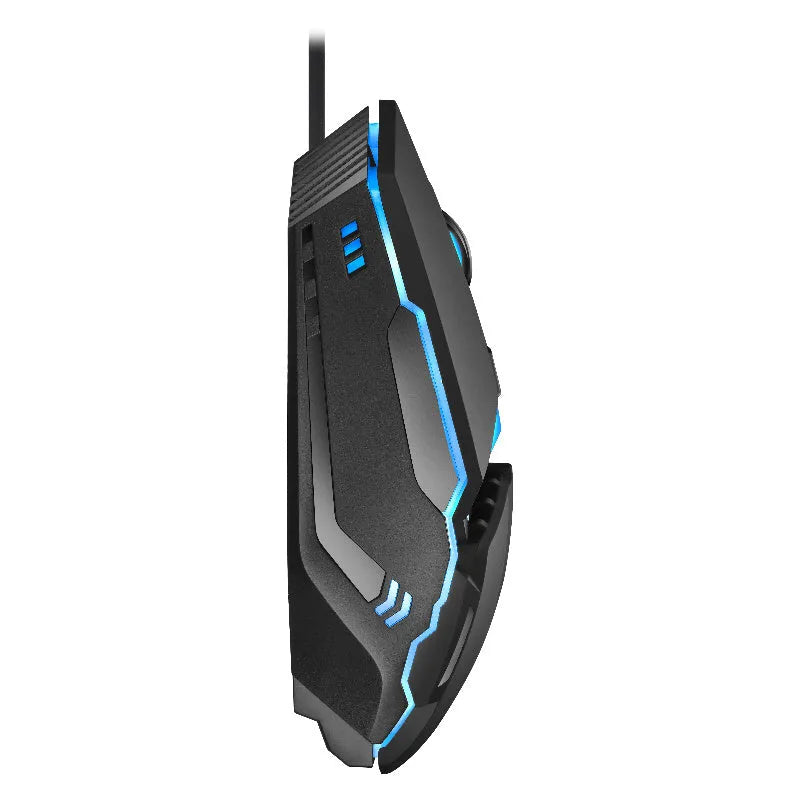 M3 wired USB mouse in black, 124x63x39mm, with 800, 1200 and 1600 DPI settings