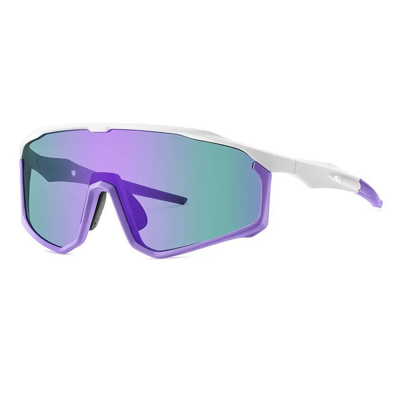 Colourful mountaineering goggles with full frame construction and UV-protective PC lenses for climbing and snow activities
