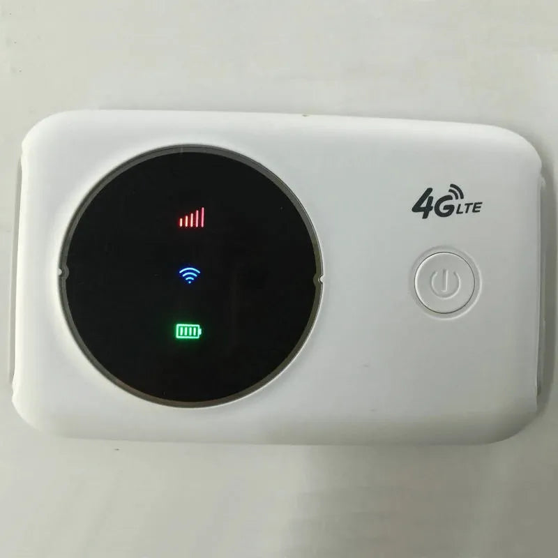 White 4G wireless mini router with SIM card slot dual band 150Mbps antenna