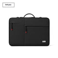 Men's 14-inch laptop sleeve in dark gray Oxford fabric with shoulder strap