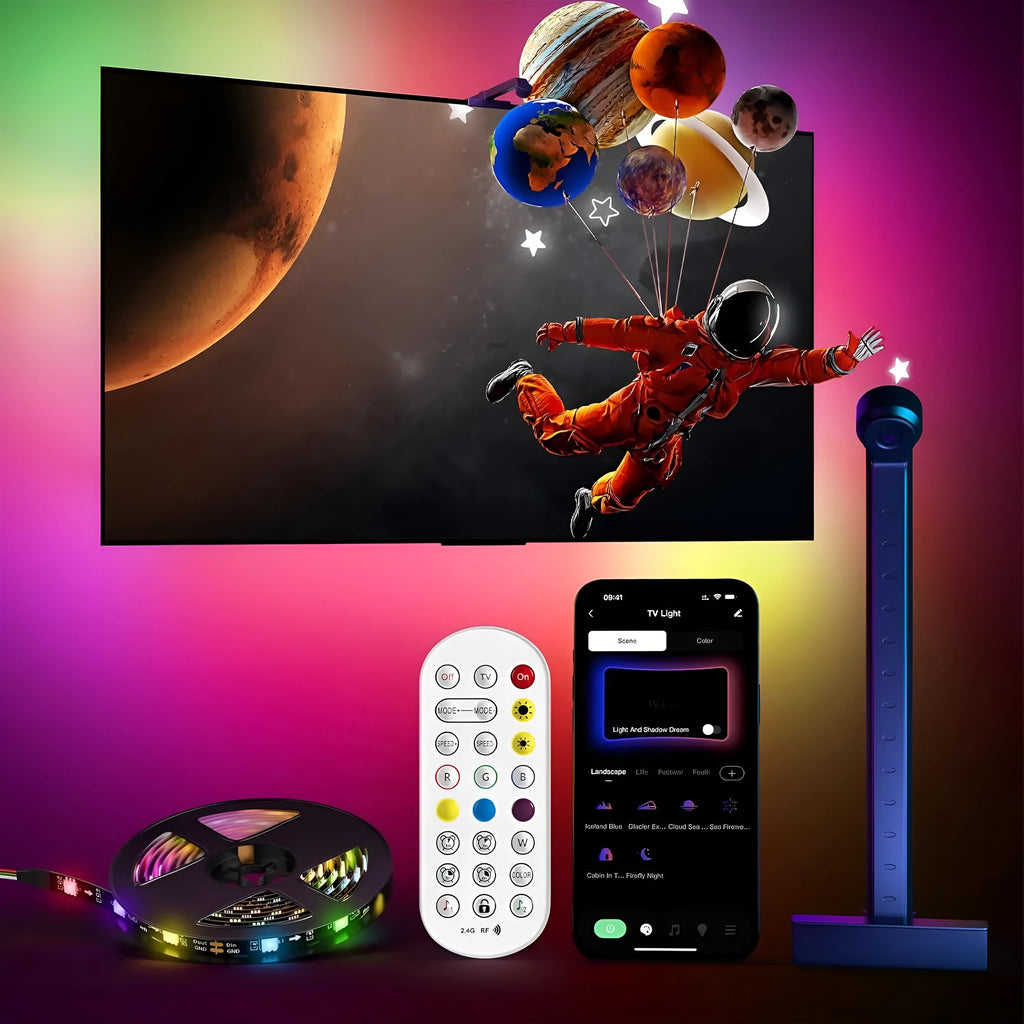 RGB ambience light with camera synchronous screen tracking 5m 30 LED beads for computer e-sports room desktop display TV background
