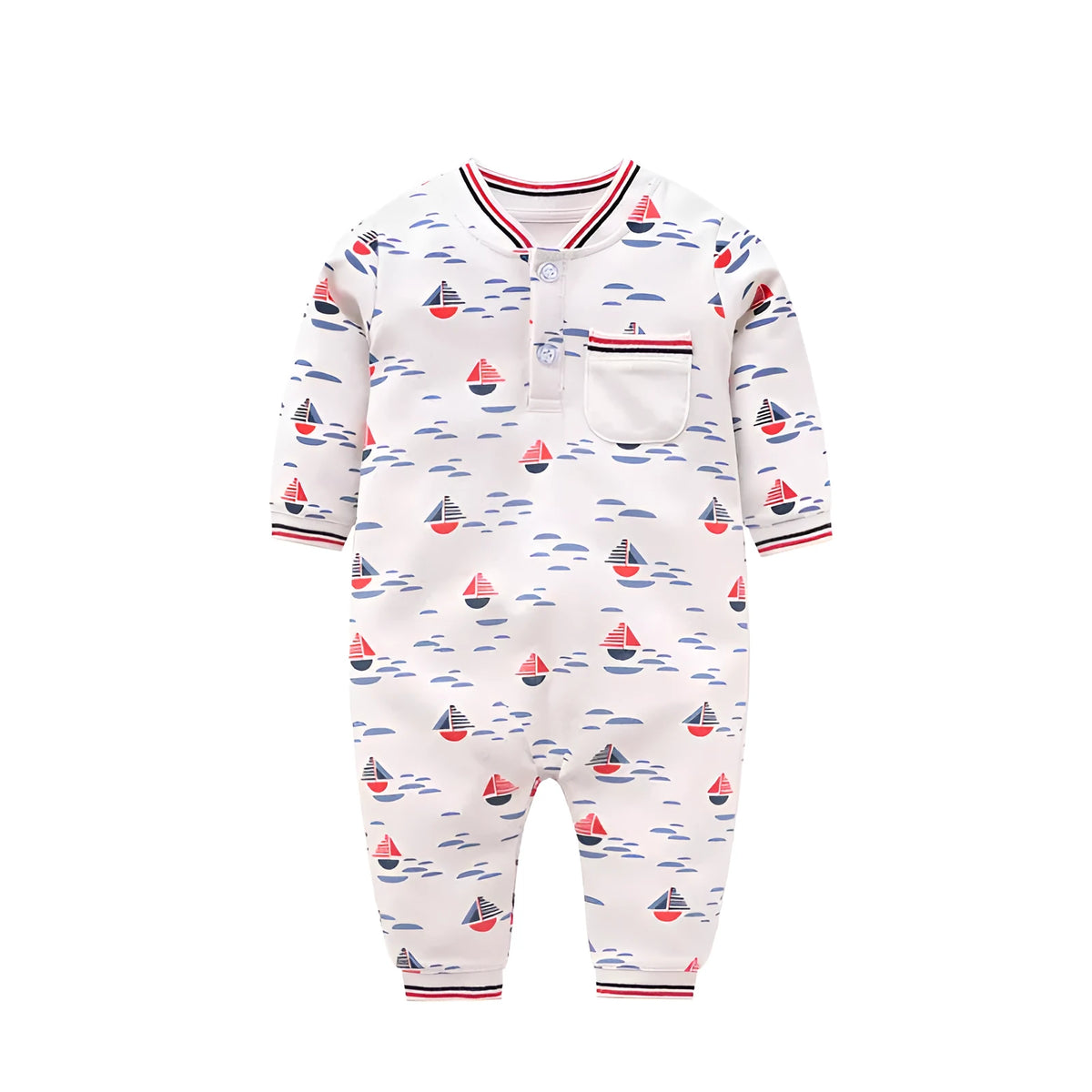 Baby winter two-piece outfit set with cotton spandex top and polyester pants, sizes 59cm to 90cm, tie design.