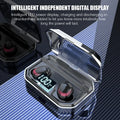 Black X10 Bluetooth wireless earbuds with a rectangular charging case.