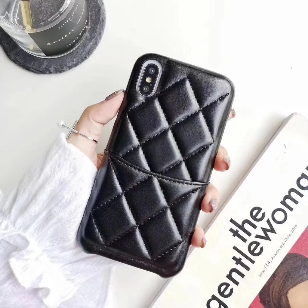 Leather iPhone case for XS Max in black, pink, or red colours