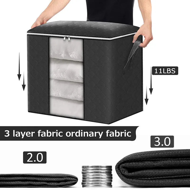 Non woven fabric storage organiser bag in beige colour, handbag style, shown with sealable closure.