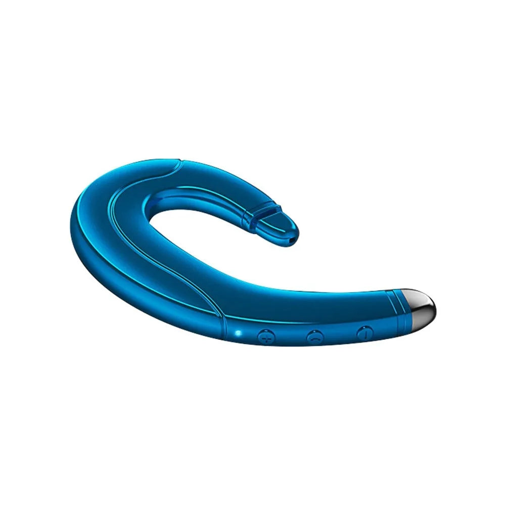 Single-ear Bluetooth headset in black, blue or red colours for driving and mobile communication