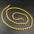 Hemp rope gold necklace with geometric copper pendant for men