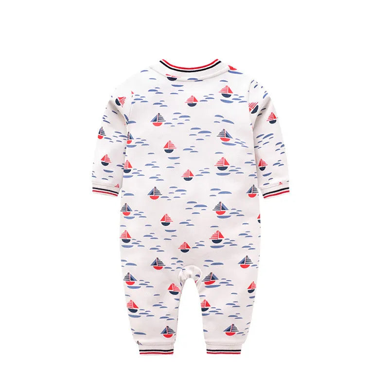 Baby winter two-piece outfit set with cotton spandex top and polyester pants, sizes 59cm to 90cm, tie design.