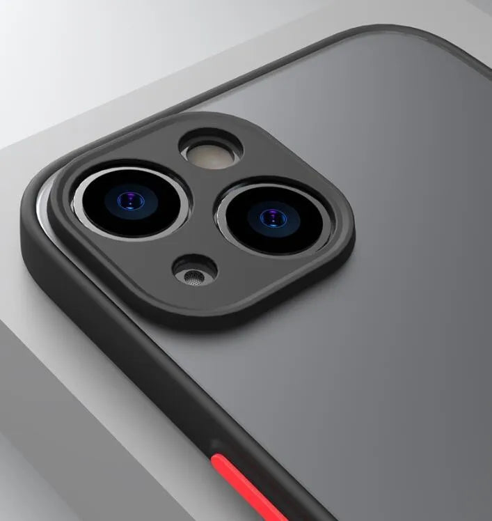 Fine hole skin-sensing iPhone case with frosted hard protective cover in three colour options