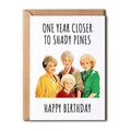 Simple modern birthday greeting card with matching coloured envelope.