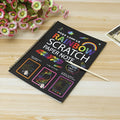 Large 26cm x 19cm children's scratch art paper for DIY creative painting activities